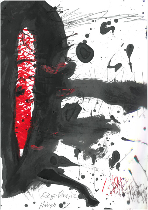 Painting titled "HARGH 2" by Tomasz Czermiński, Original Artwork, Pigments