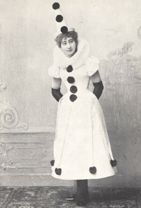 1898 Woman In Clown Costume Antique Pho Photography by Thomas Dans Artmajeur