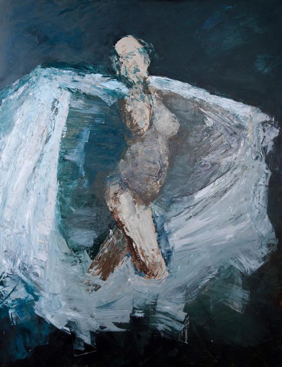 Painting titled "dance of flow 1" by Tomek Staszewski, Original Artwork