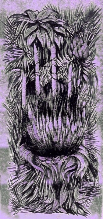数字艺术 标题为“"Prickly type"” 由Tom Haespi, 原创艺术品, 数字油画