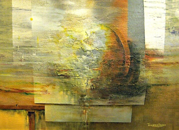 Pittura intitolato "Il lento passare de…" da Tommaso Maurizio Santoro, Opera d'arte originale