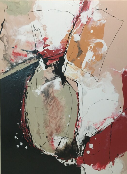 Pittura intitolato "Abstract II" da Everton Tolentino, Opera d'arte originale, Acrilico Montato su Telaio per barella in leg…