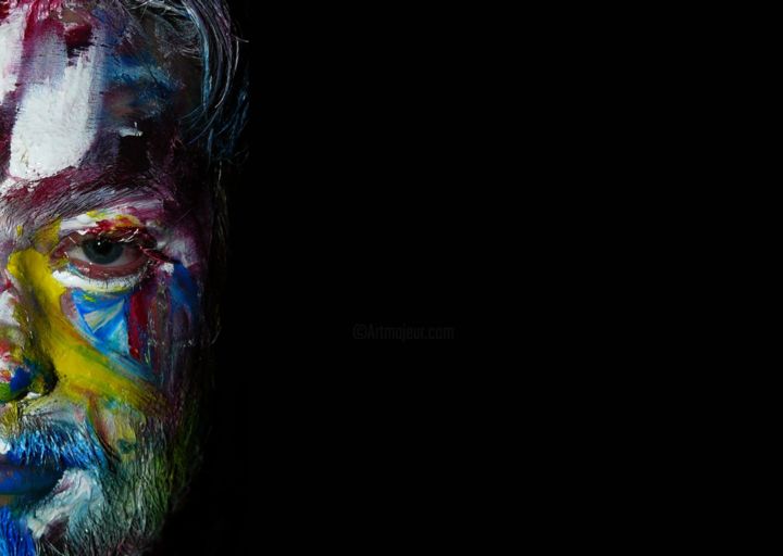 Photography titled "Self portrait" by Tom Vincenec, Original Art, Tempera