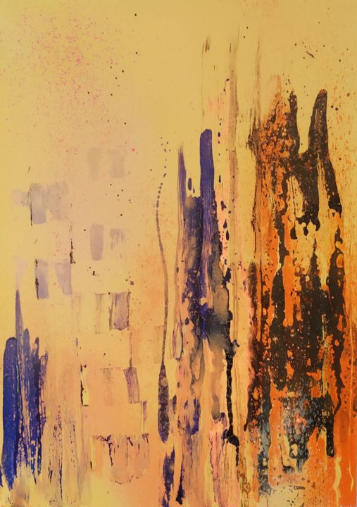 Painting titled "Autumn breeze" by Tomáš Backa, Original Art, Spray paint