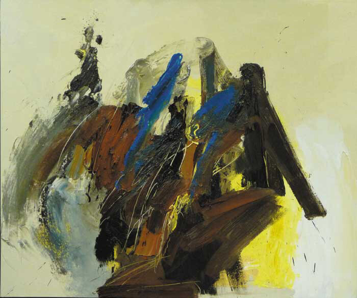 Pittura intitolato "wild-kopie-bruin-ui…" da Ton Van Kesteren, Opera d'arte originale, Olio