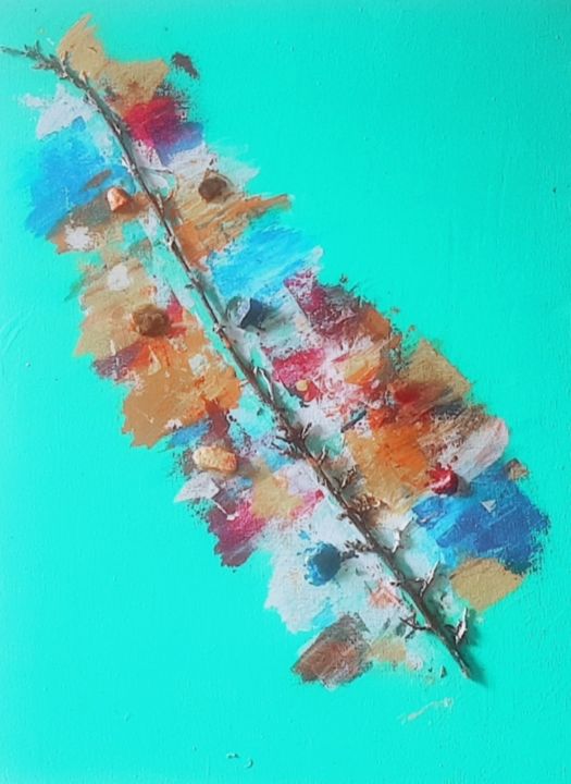 Painting titled "Abstrait" by Artmerveille, Original Artwork, Acrylic