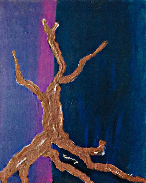 Peinture intitulée "Arbre visible" par Artmerveille, Œuvre d'art originale, Acrylique