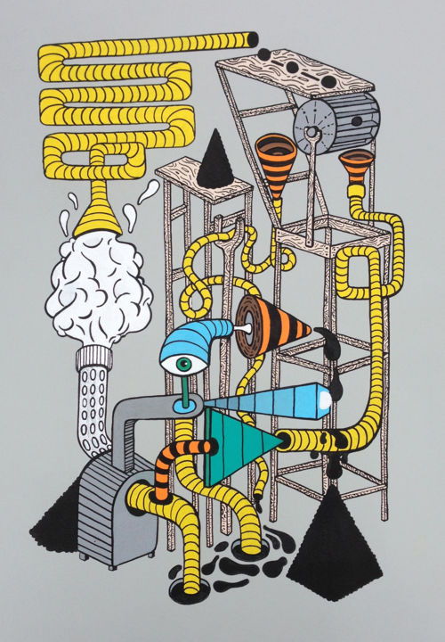 Pintura intitulada "engenho-de-oleo-gto…" por Guilherme Tonelli, Obras de arte originais,