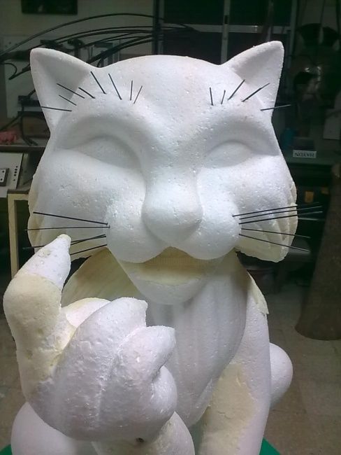 Sculpture titled "'Gato' - p/ Clinica…" by Toni Ginja, Original Artwork