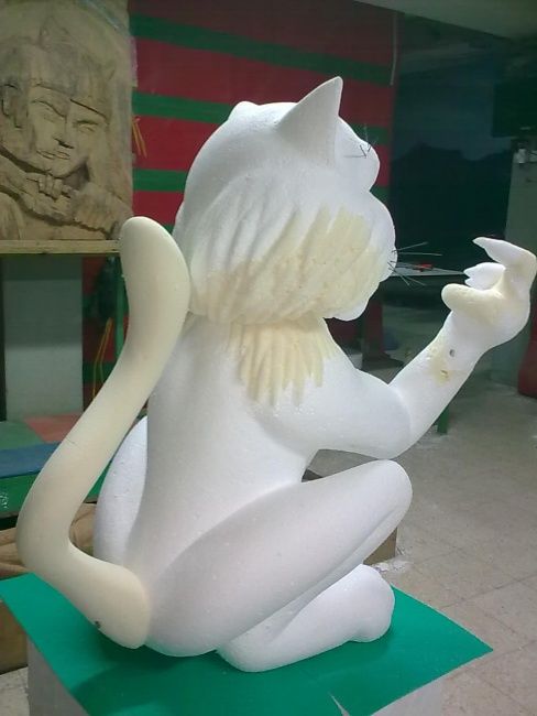 Sculpture titled "'Gato' - p/ Clinica…" by Toni Ginja, Original Artwork