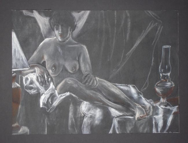 Drawing titled "Female Nude #27" by Toni Medford, Original Artwork