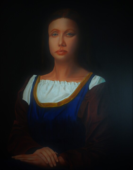Картина под названием "mona" - Antonio Brusadelli, Подлинное произведение искусства, Масло Установлен на Алюминий