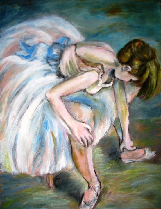 Painting titled "Danseuse" by Tonio Klay, Original Artwork, Oil