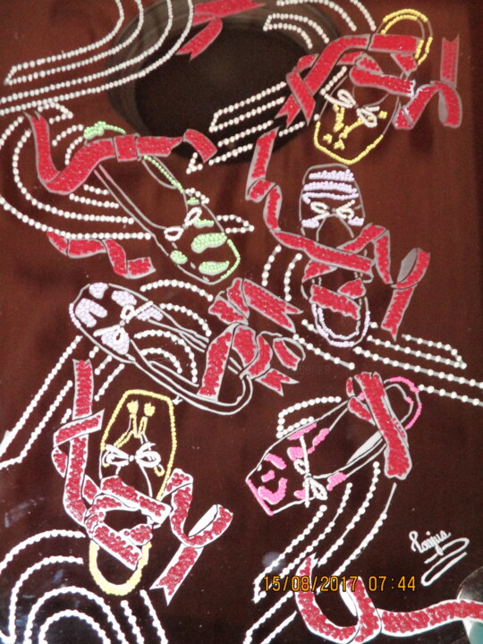 「Dancing Shoes」というタイトルの絵画 Tonjua Lylesによって, オリジナルのアートワーク, アクリル