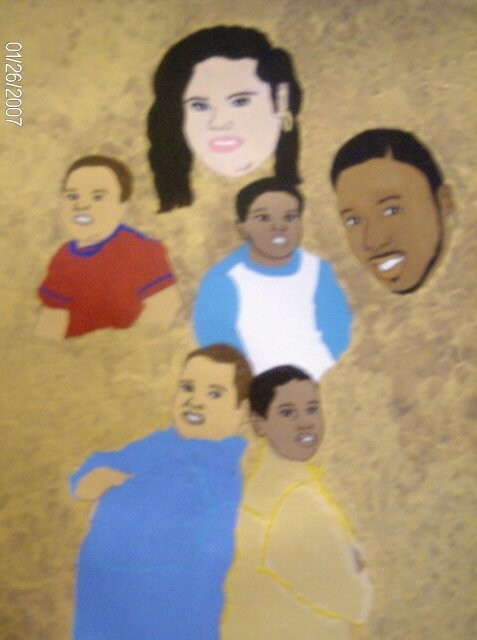 Pintura titulada "The Palmer Family" por Tonjua Lyles, Obra de arte original