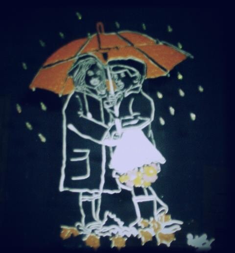 "Playing in the Rain" başlıklı Tablo Tonjua Lyles tarafından, Orijinal sanat