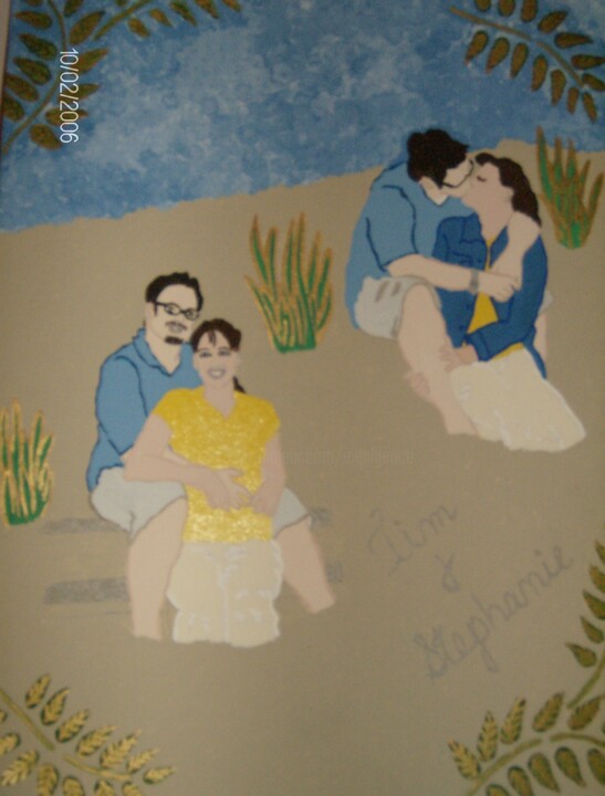 Painting titled "Tim & Stephanie" by Tonjua Lyles, Original Artwork, Other