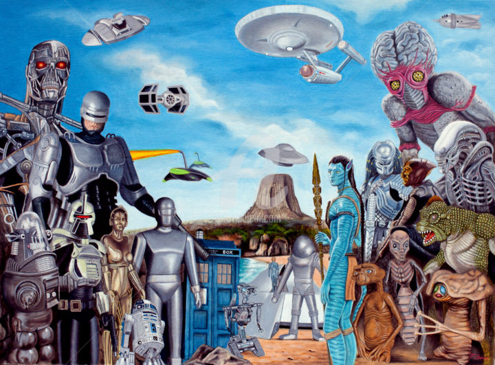 Arts numériques intitulée "The world of Sci Fi" par Tony Baños, Œuvre d'art originale, Peinture numérique