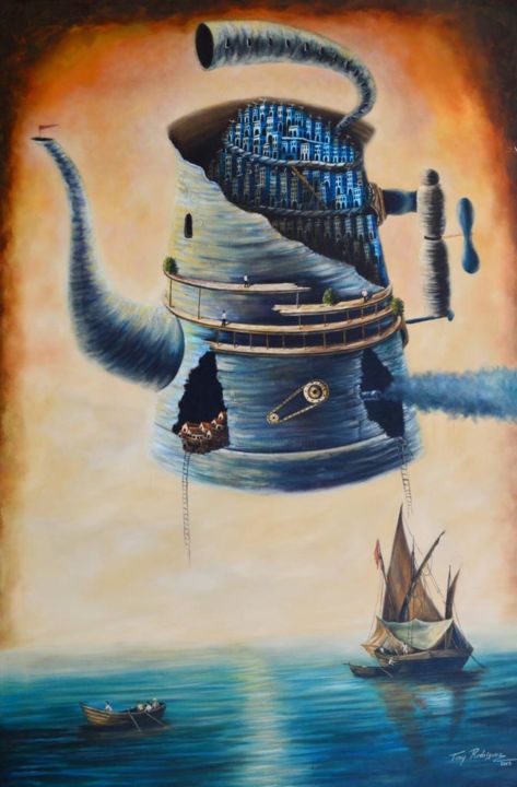 Pintura titulada "The appearance" por Tony Rodriguez(Juan Antonio Rodriguez Olivares), Obra de arte original, Oleo