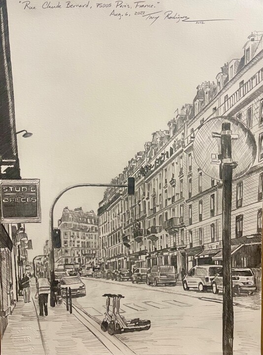 Dessin intitulée "Drawings from Paris…" par Tony Rodriguez(Juan Antonio Rodriguez Ol, Œuvre d'art originale, Crayon