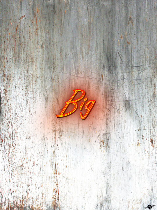 제목이 "Small Big"인 미술작품 Tony Rubino로, 원작, 아크릴 나무 들것 프레임에 장착됨