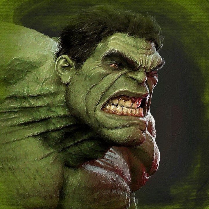 Increíble Angry Hulk, pintura de Tony Rubino