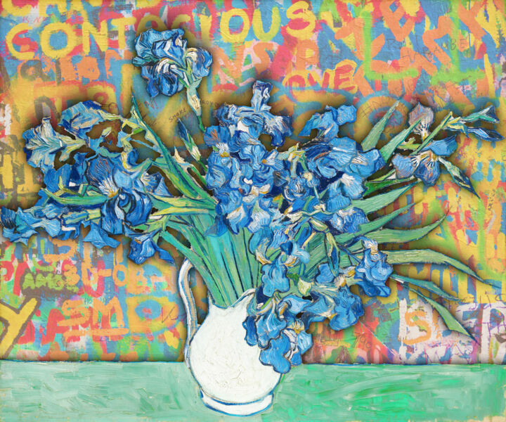 "Graffiti Van Gogh I…" başlıklı Tablo Tony Rubino tarafından, Orijinal sanat, Akrilik Ahşap Sedye çerçevesi üzerine monte ed…