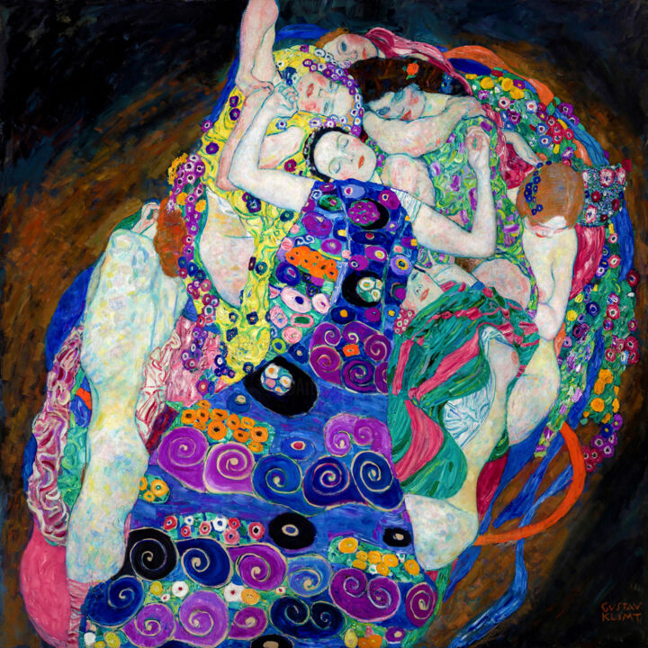 "Gustav Klimt Tribut…" başlıklı Tablo Tony Rubino tarafından, Orijinal sanat, Akrilik Ahşap Sedye çerçevesi üzerine monte ed…