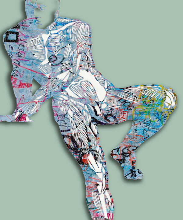 Pittura intitolato "Anatomy Graffiti Ma…" da Tony Rubino, Opera d'arte originale, Acrilico Montato su Telaio per barella in…