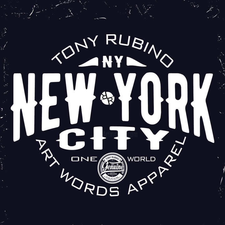 Painting titled "Rubino Brand New Yo…" by Tony Rubino, Original Artwork, Acrylic Mounted on Wood Stretcher frame