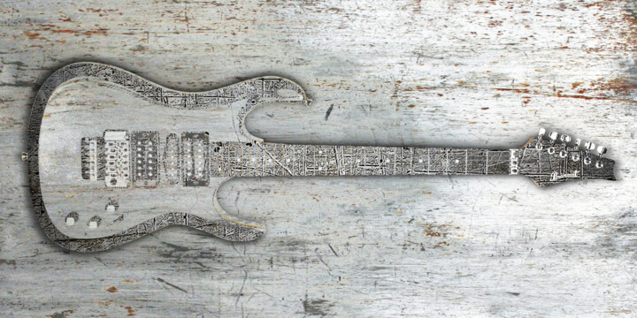 Pittura intitolato "Steele Guitar Elect…" da Tony Rubino, Opera d'arte originale, Acrilico Montato su Telaio per barella in…