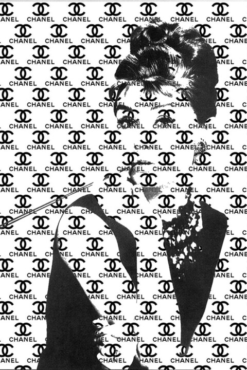 Collages titulada "Chanel Breakfast At…" por Tony Rubino, Obra de arte original, Acrílico Montado en Bastidor de camilla de…