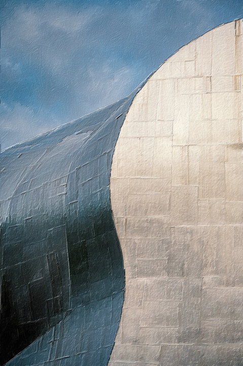 Коллажи под названием "Architecture Abstra…" - Tony Rubino, Подлинное произведение искусства, Акрил Установлен на Деревянная…