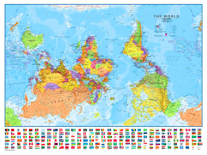 Australian World Map Upside Down