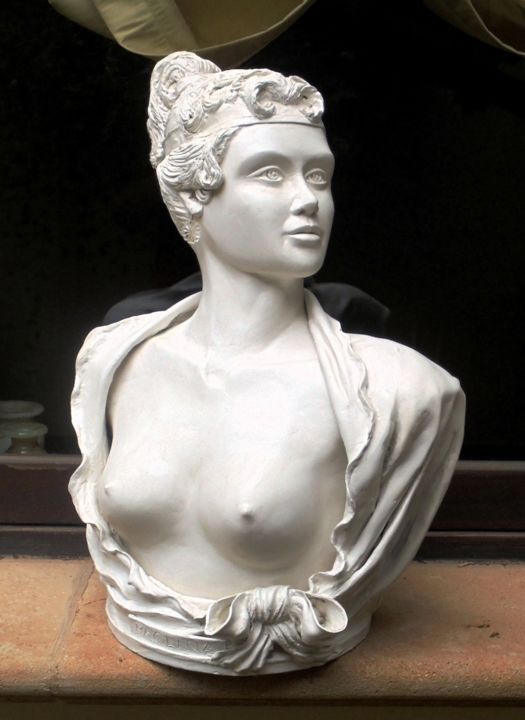 Sculpture titled ""PAOLINA"" by Tony Alonzo, Original Artwork, Clay