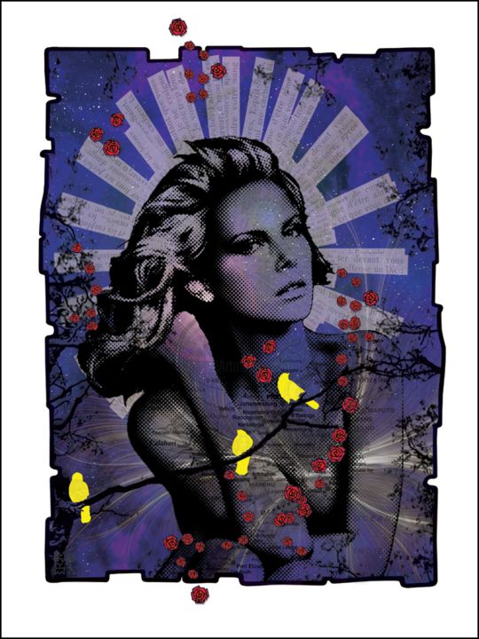 Peinture intitulée "Charlize" par Tony ®, Œuvre d'art originale, Acrylique
