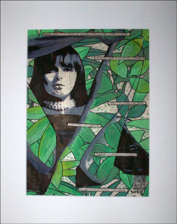 Peinture intitulée "Femme tropicale 2" par Tony ®, Œuvre d'art originale, Acrylique