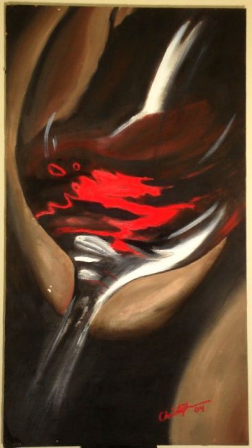 Painting titled "Merlot" by Topher Michael, Original Artwork
