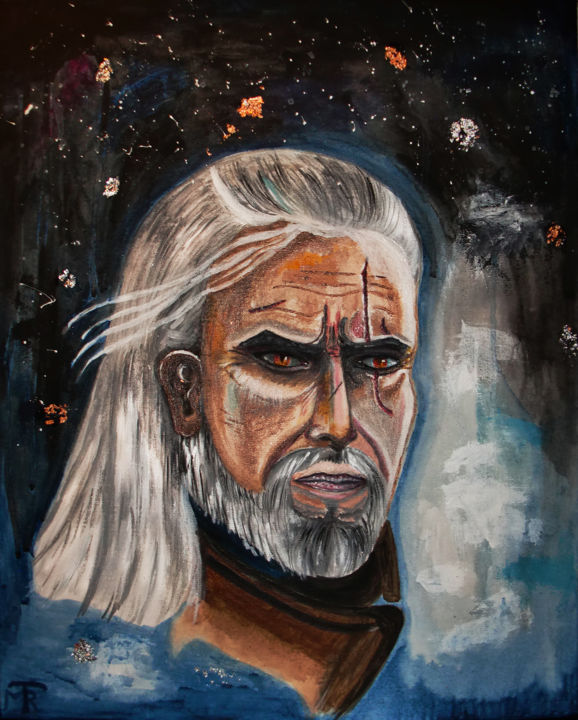 Peinture intitulée "Geralt" par Toreodoa Art, Œuvre d'art originale, Acrylique