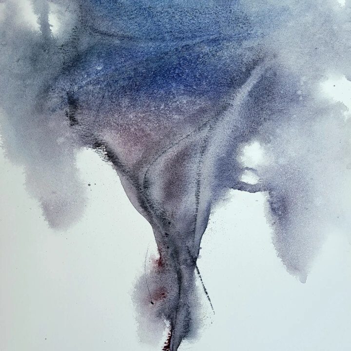 Peinture intitulée "Emotion of anger in…" par Tori Min, Œuvre d'art originale, Aquarelle