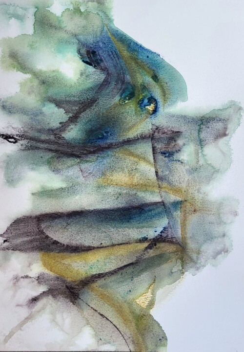 Peinture intitulée "Emotion of envy in…" par Tori Min, Œuvre d'art originale, Aquarelle