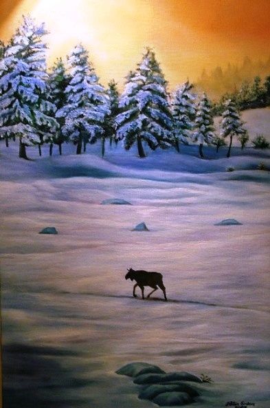"Ormanda Kış." başlıklı Tablo Hatun Erdem tarafından, Orijinal sanat