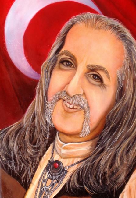 Painting titled "Barış Manço Portres…" by Hatun Erdem, Original Artwork