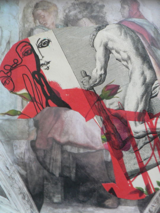 Collages intitulée "homotoross" par Toross, Œuvre d'art originale, Collages Monté sur Carton