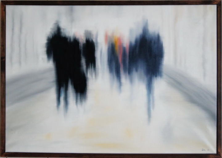 Malerei mit dem Titel "early shift" von Torsten Loeffler, Original-Kunstwerk, Öl