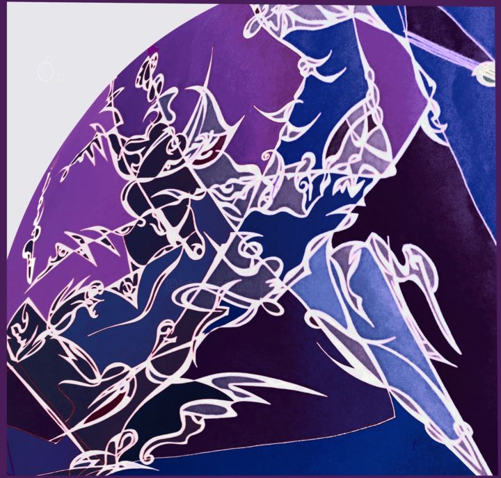 Digital Arts titled "Planete.jpeg" by Michèle Tortissier, Original Artwork, Digital Painting