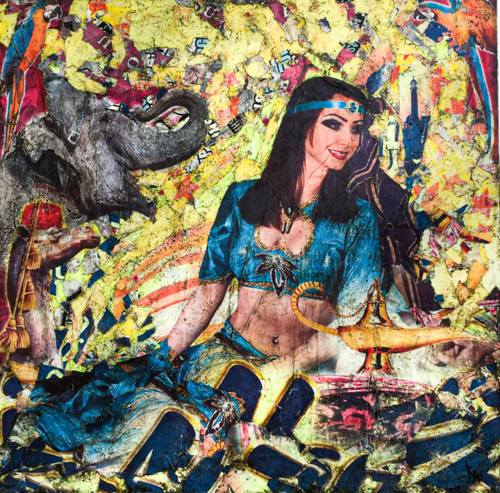 Collages titled "Sheherazade" by Ka, Original Artwork, Collages