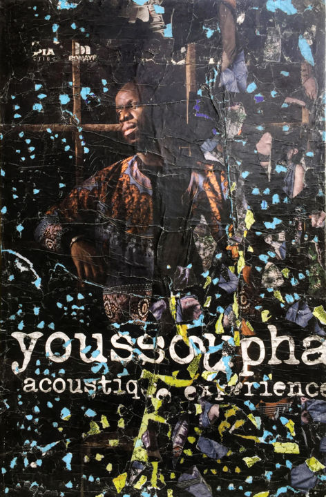 Colagens intitulada "Youssoupha" por Ka, Obras de arte originais, Colagens