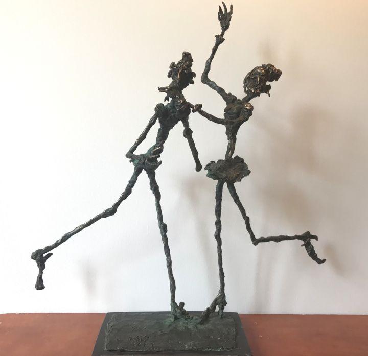 Sculpture titled "Dancing with Casano…" by Erno Toth, Original Artwork, Bronze