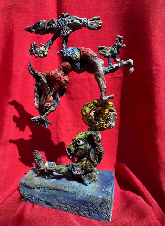 Sculpture titled "Tribute to Marc Cha…" by Erno Toth, Original Artwork, Bronze